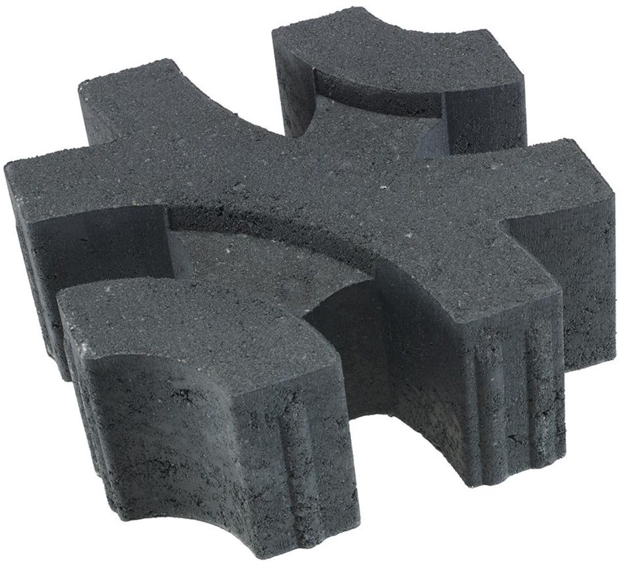 Curvum grastegel 30x30x12cm Zwart