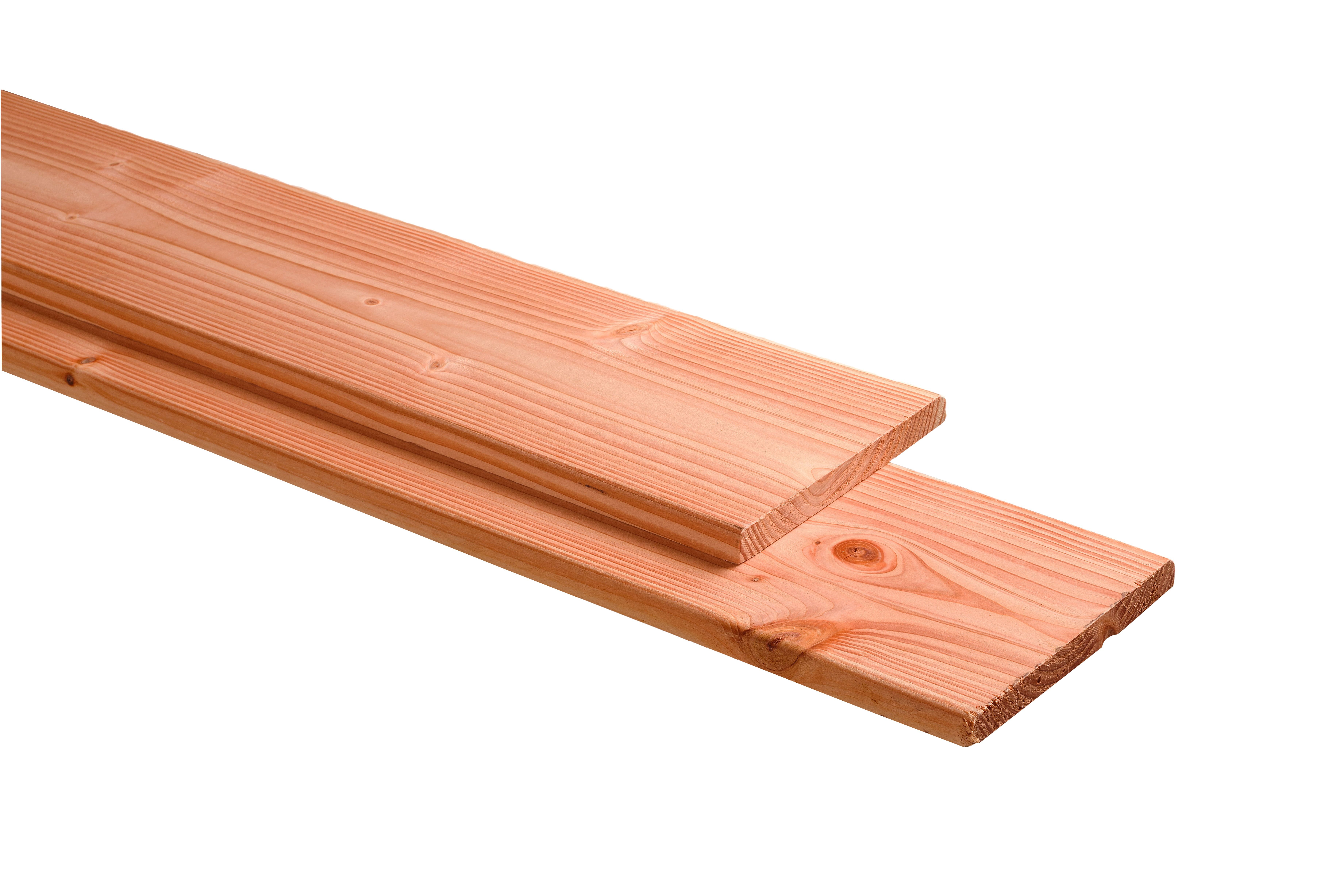 Douglas plank 1 zijde geschaafd, 1 zijde fijnbezaagd 2,8x24,5x300cm, onbehandeld (1050610)