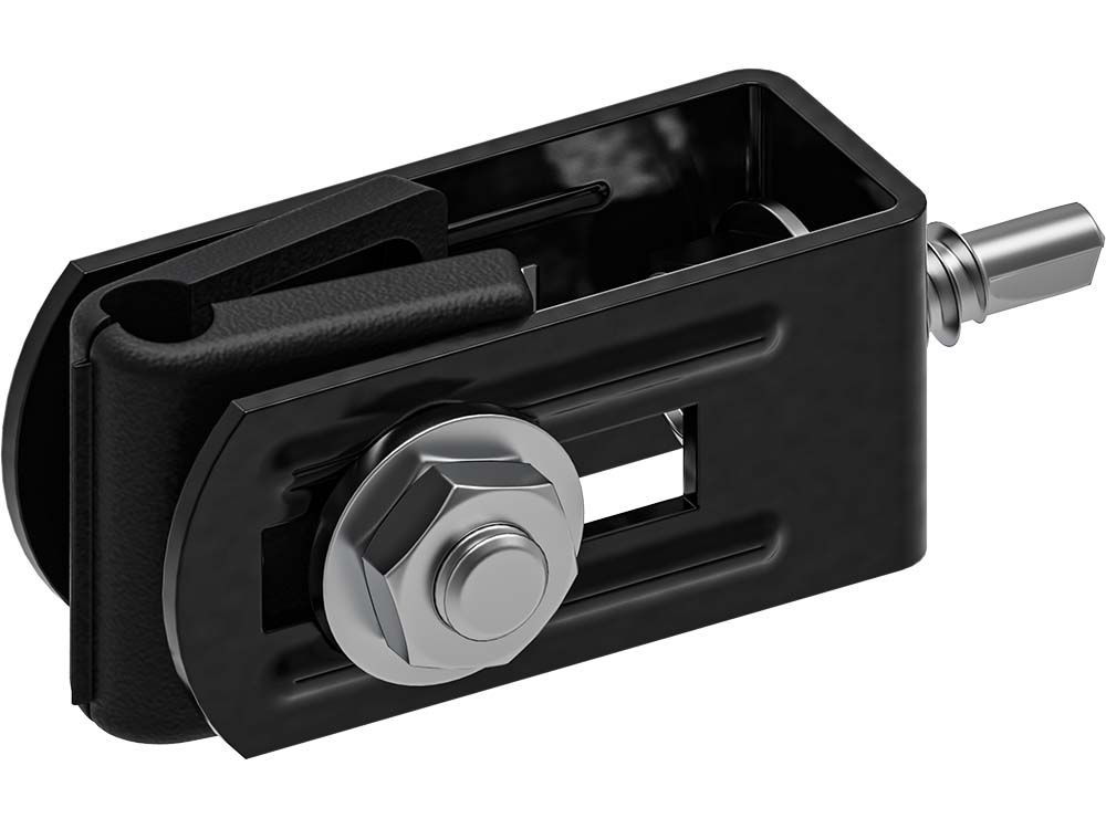 Hillfence poortpaal-aansluiting, zwart RAL 9005 (1052662)