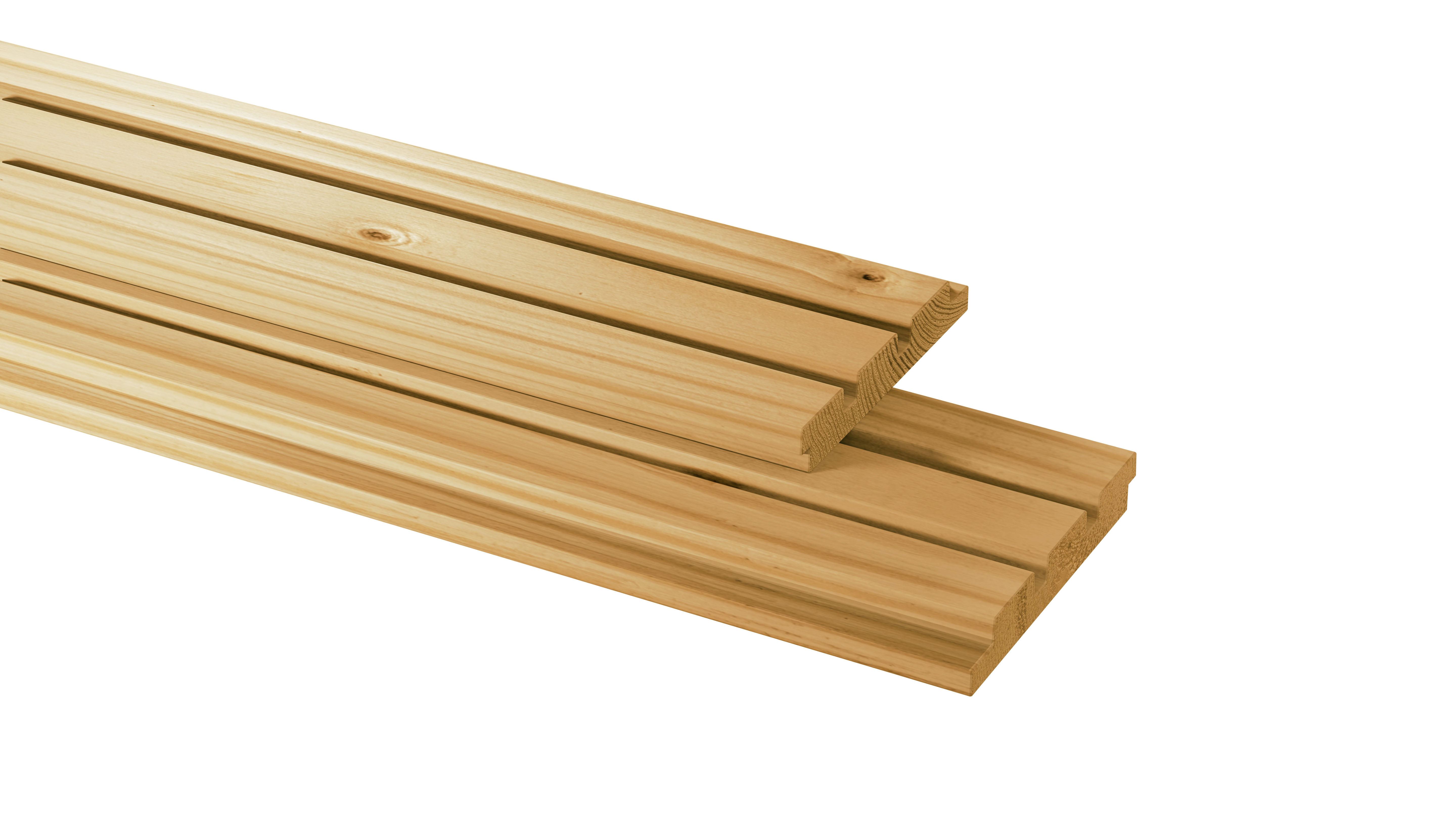 Vuren geschaafd triple profiel 2,2x14x400cm, groen geïmpregneerd (1058376)