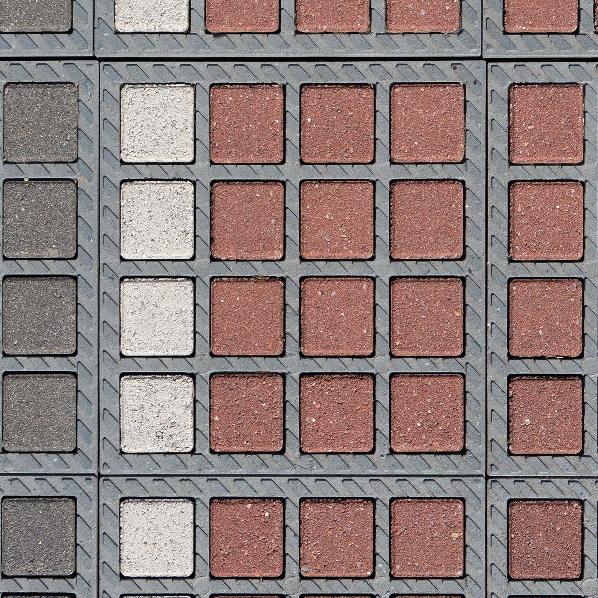 Betonsteen Eco Grates 7,4x7,4x4,8cm Rood