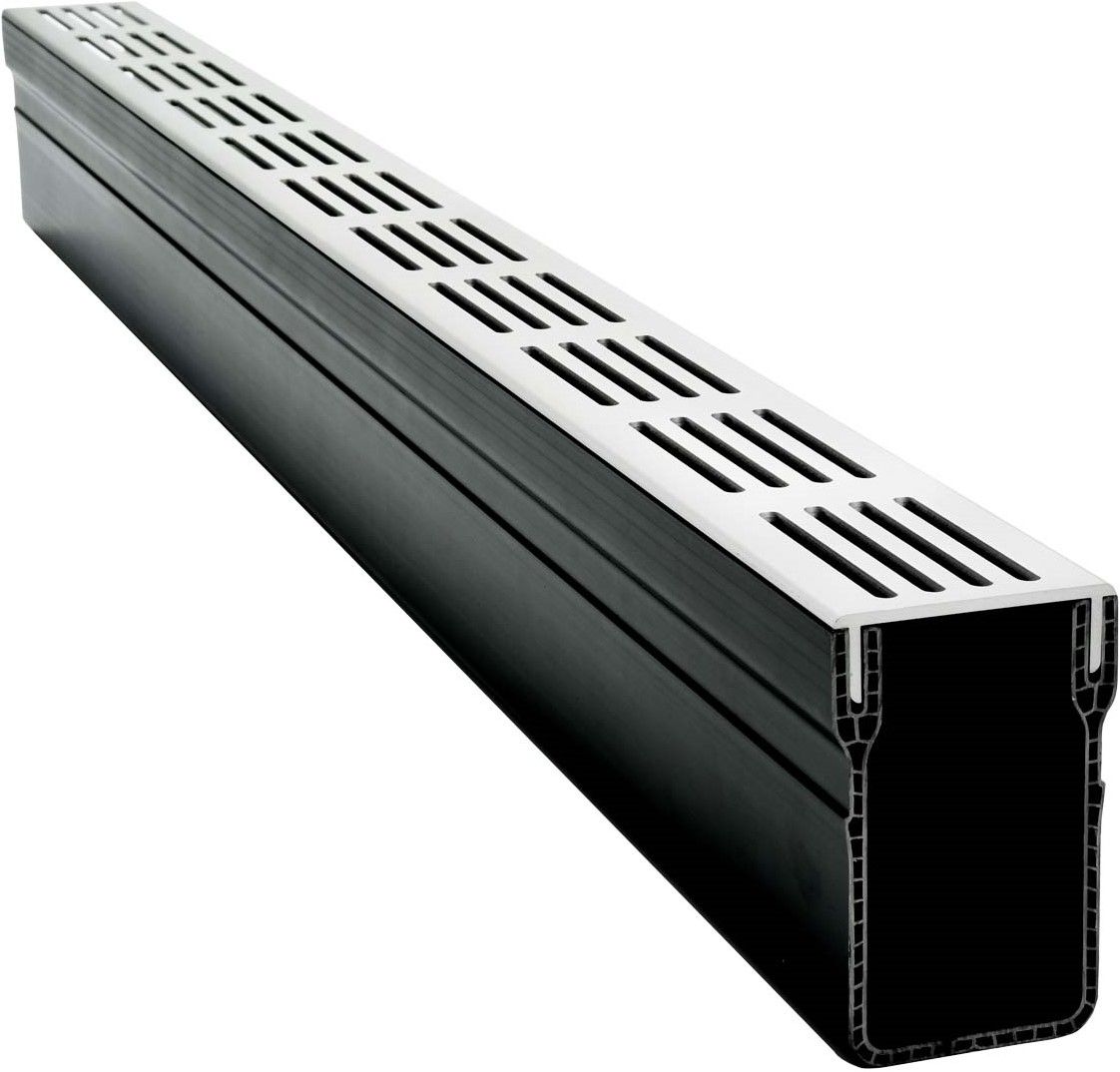 Garden Drain goot 100x6,5x10cm Aluminium