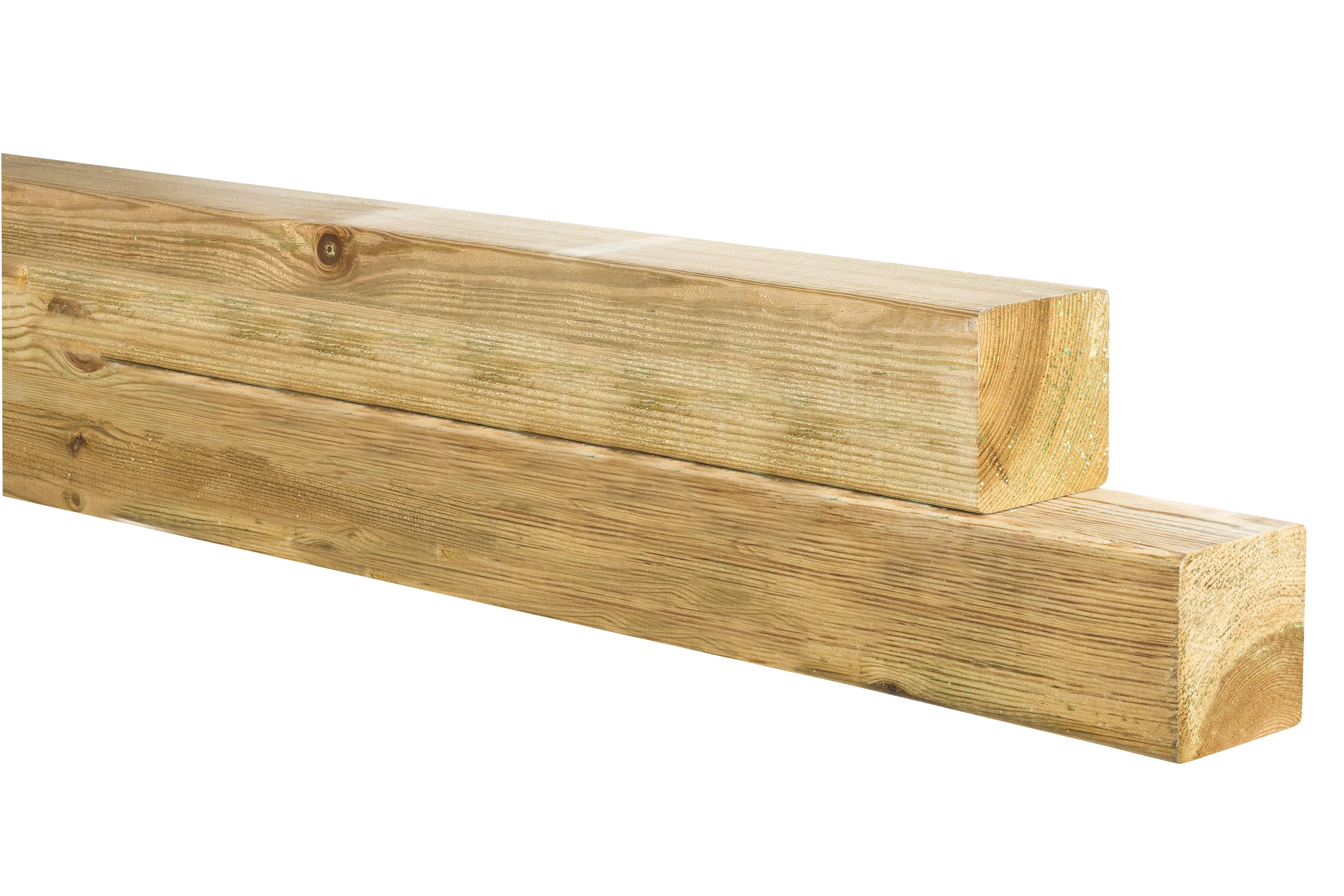 Midden-Europees vuren geschaafde paal 6,7x6,7x300cm (W07225)