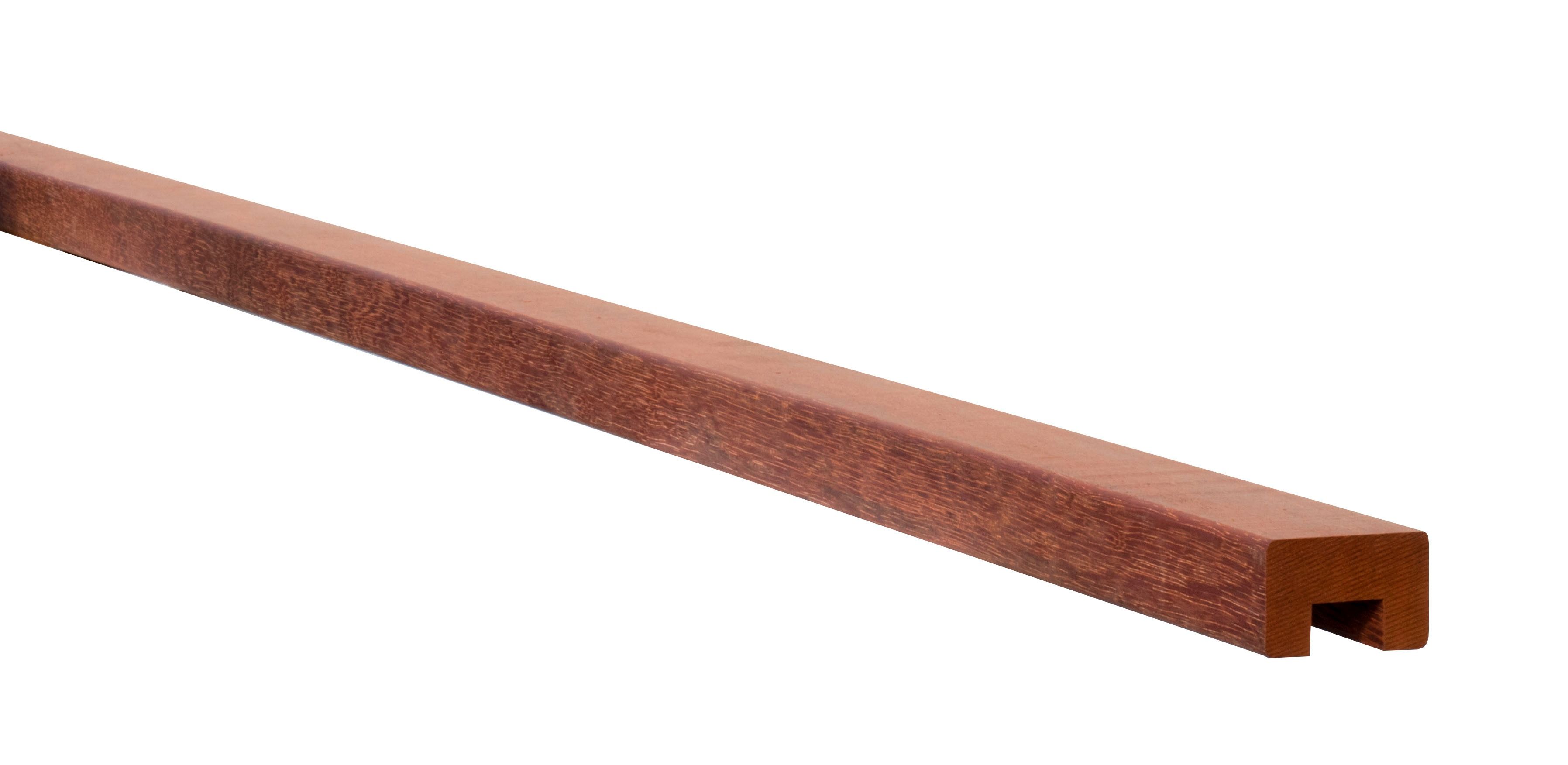 Hardhouten geschaafde damwandregel 4,5x6,8x200cm met sponning (W14297)