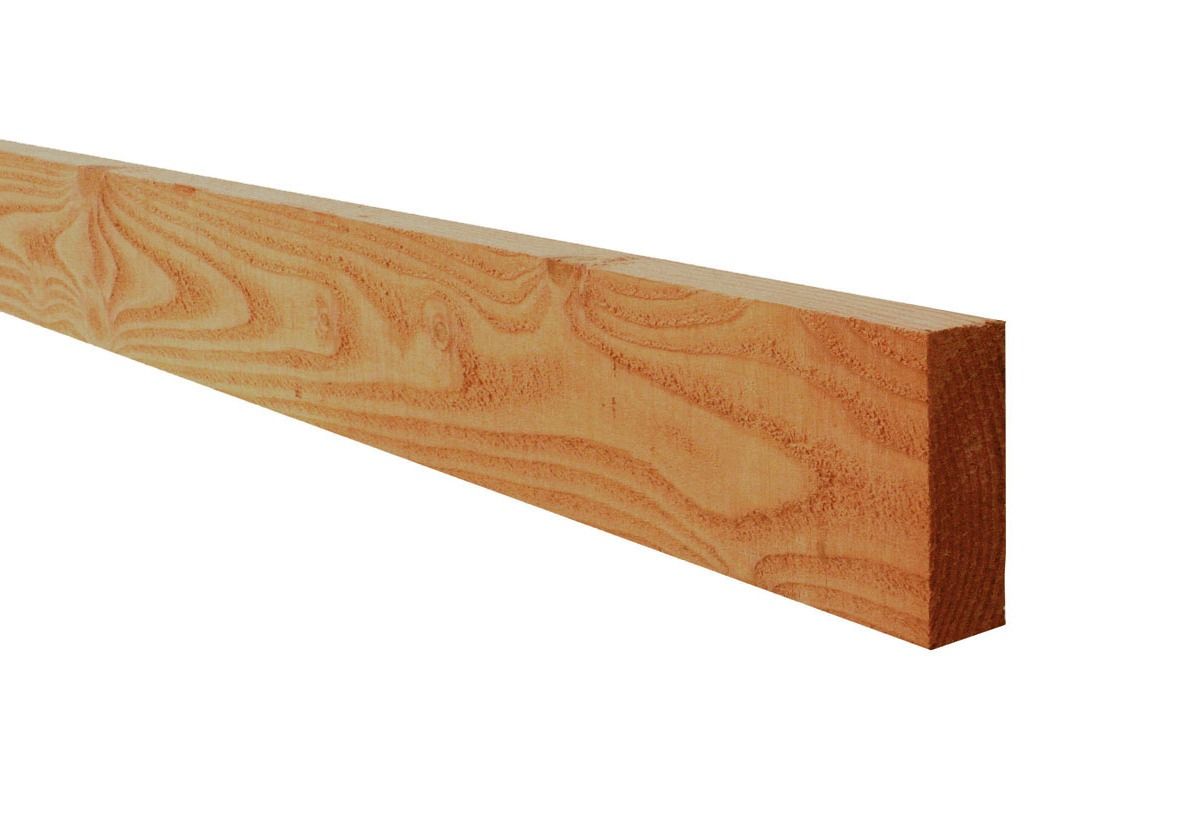 Douglas fijnbezaagde gording 5,0x15,0x400cm, groen geïmpregneerd (W44435)