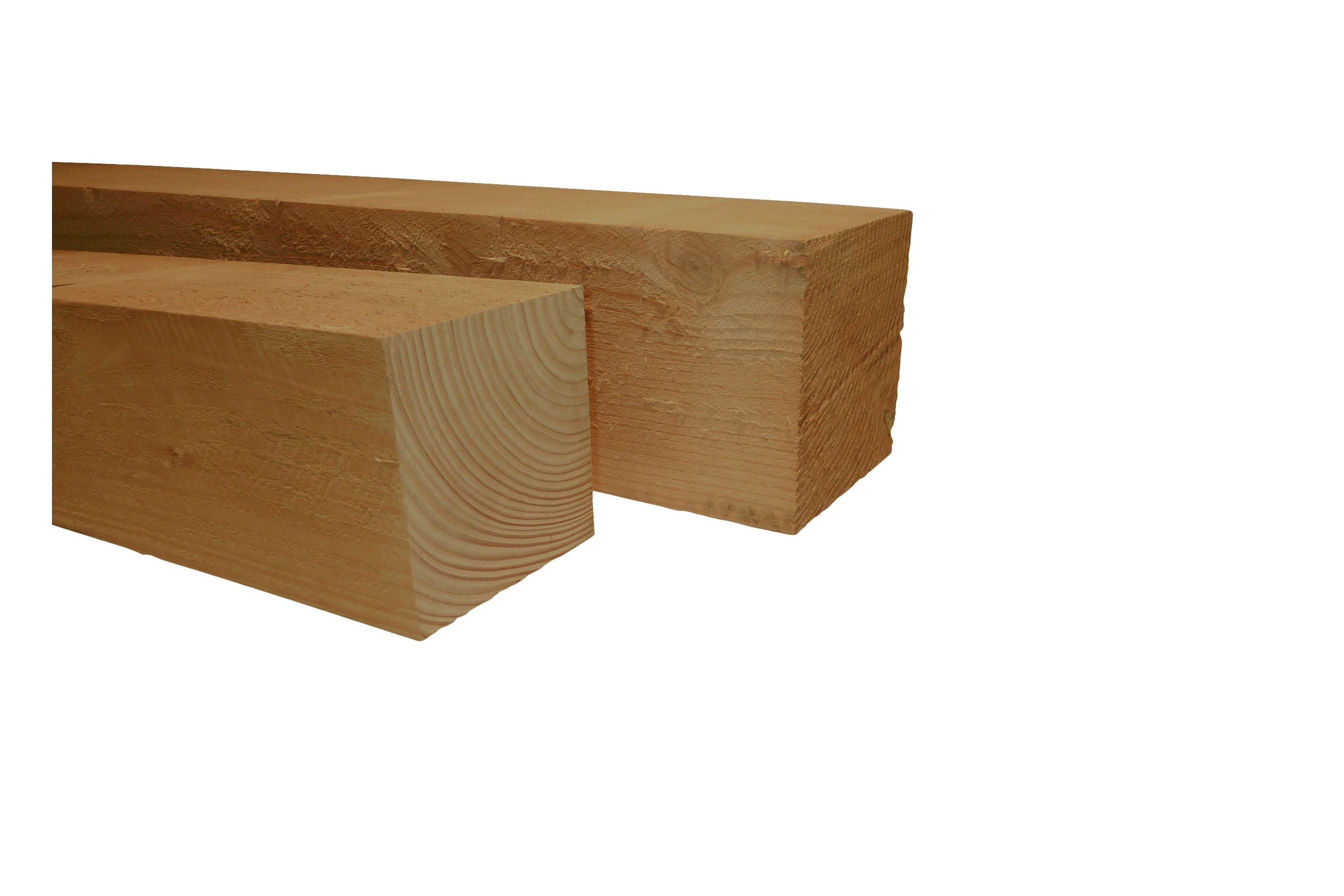 Douglas fijnbezaagde paal 20x20x300cm, groen geïmpregneerd (W44465)