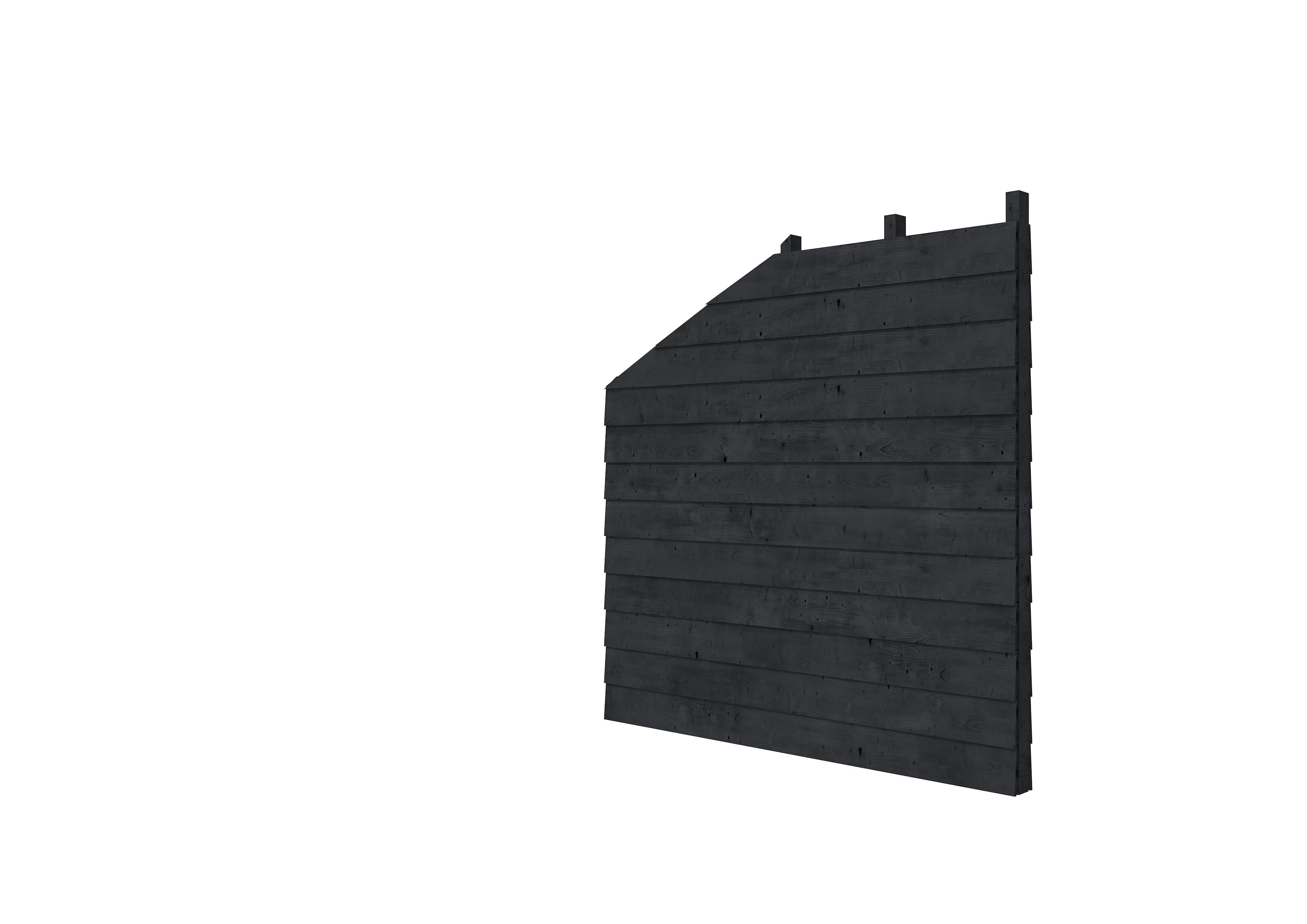 Douglas zijwand kapschuur Comfort/DHZ dubbelzijdig Zweeds rabat, zwart geïmpregneerd (W53585)