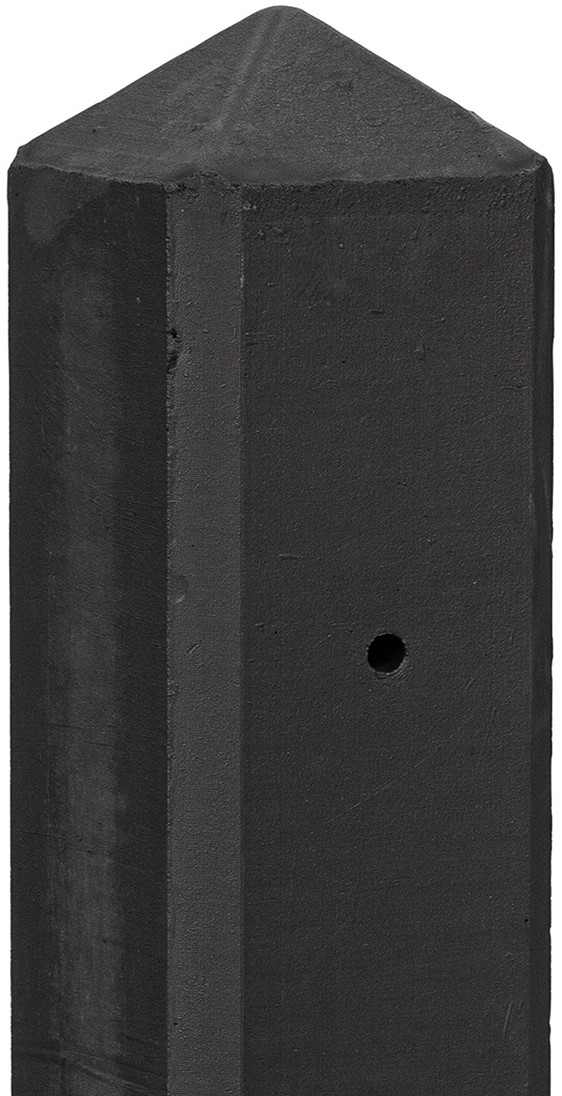 Betolux betonpaal antraciet gecoat glad met 10x10x280cm, tussenpaal