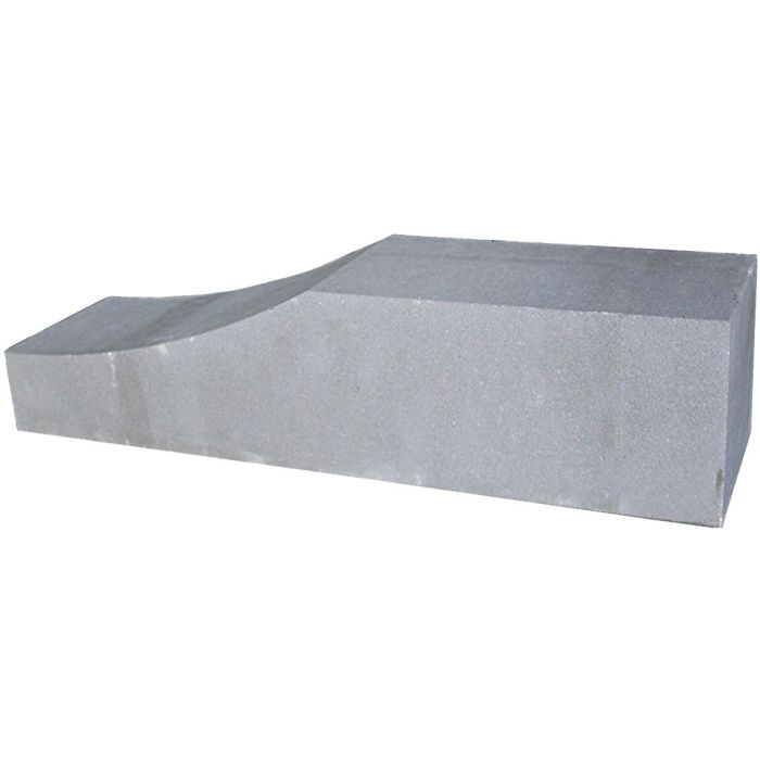 Palissade block wave 60x15x15cm Grijs