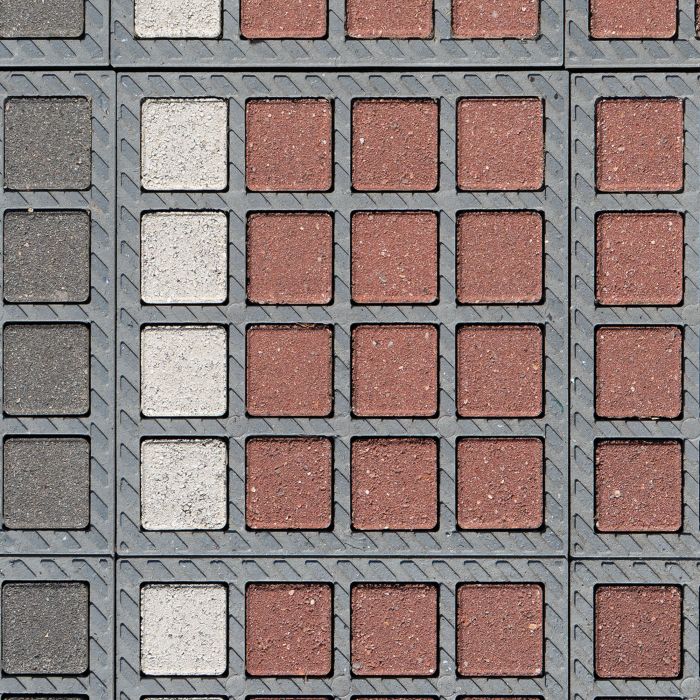 Betonsteen Eco Grates 7,4x7,4x4,8cm Rood