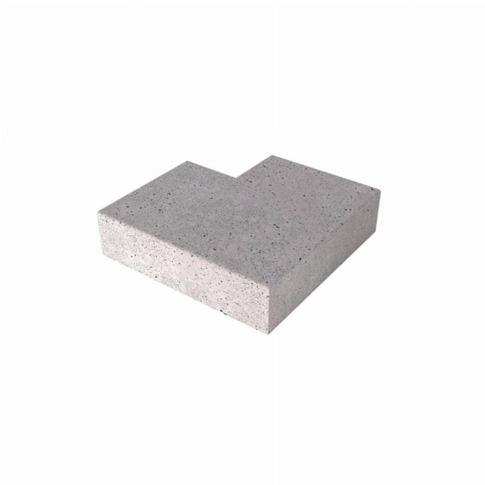 Schellevis Oud Hollandse traptrede massief hoek buiten 60-60x37x15cm grijs