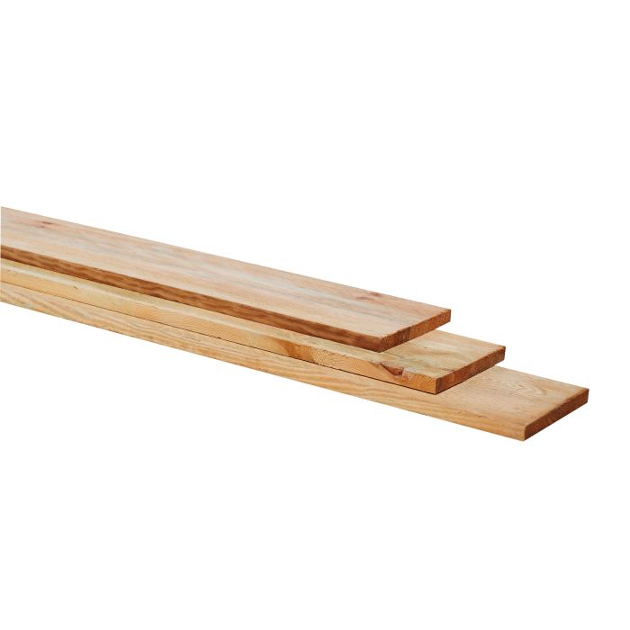 Grenen geschaafde plank 1,7x14,0x400cm, groen geïmpregneerd (W06129)