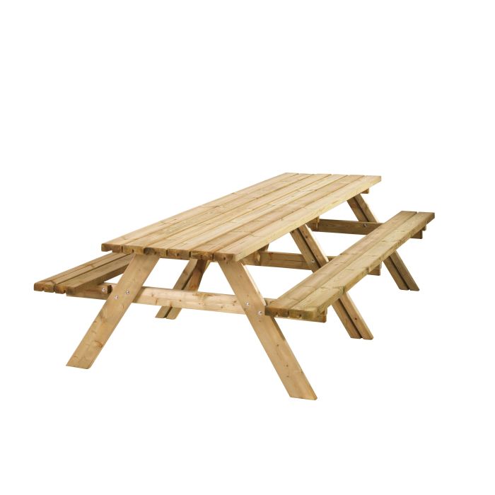 Picknicktafel Lange Jan, 42mm dik, bladmaat 300x70cm (W11020)
