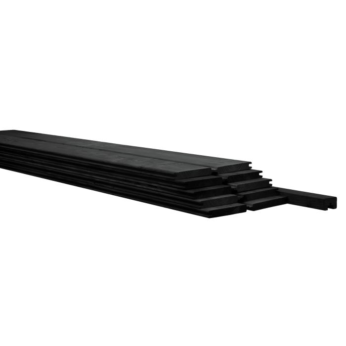 Betowood scherm douglas inclusief afdekkap 187x224cm, zwart geïmpregneerd (W31676)