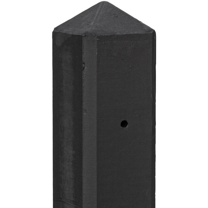 Betonpaal antraciet gecoat glad met 10x10x280cm, tussenpaal