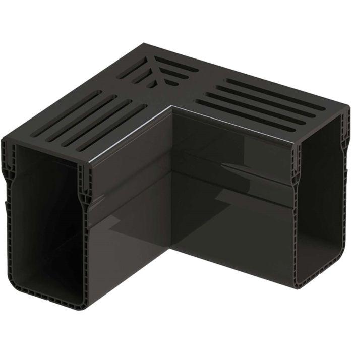 Garden Drain hoekstuk zwart