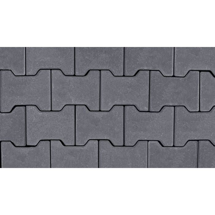 Beton H-profielklinker 8cm zwart (24st begin/24st halve)