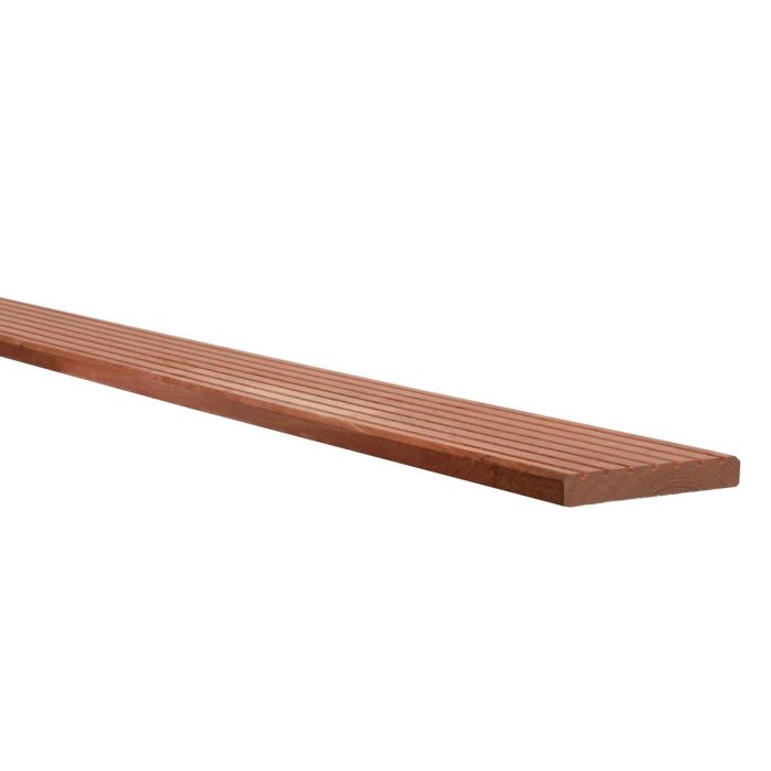 Hardhouten geprofileerd dekdeel, 1 z. profiel, 1 z. glad, 2,5x14,5x425cm (1064023)
