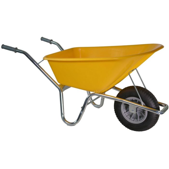 Kruiwagen greef 100l hdpe geel