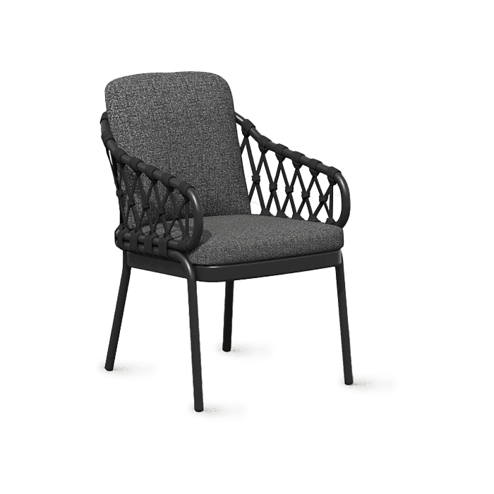 Natal Dining Chair Charcoal 61x70x84cm