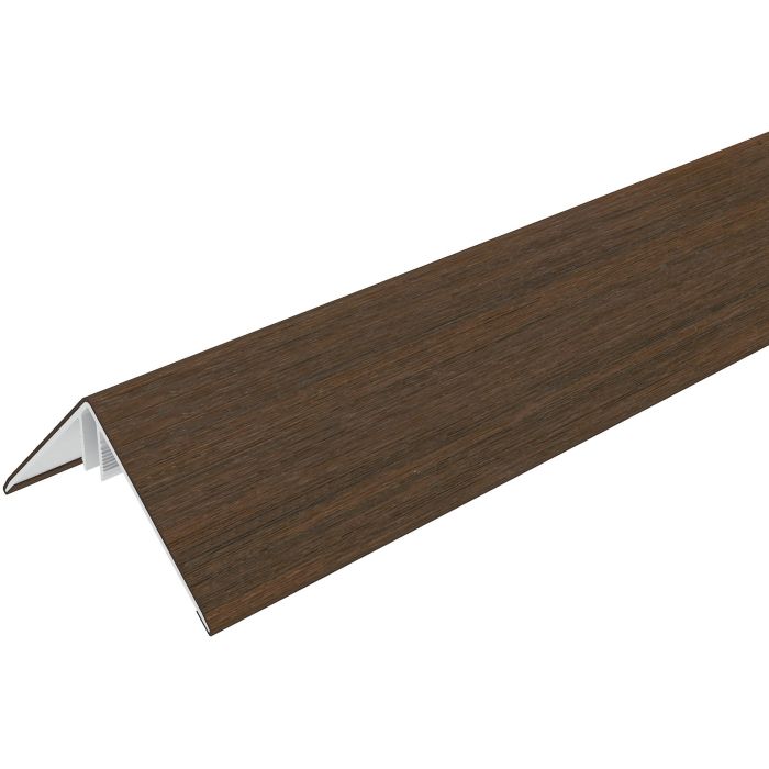 NewTechWood aluminium co-extrusie hoekprofiel rhombus t.b.v. wand bekleding, 6x6x300cm, Ipe