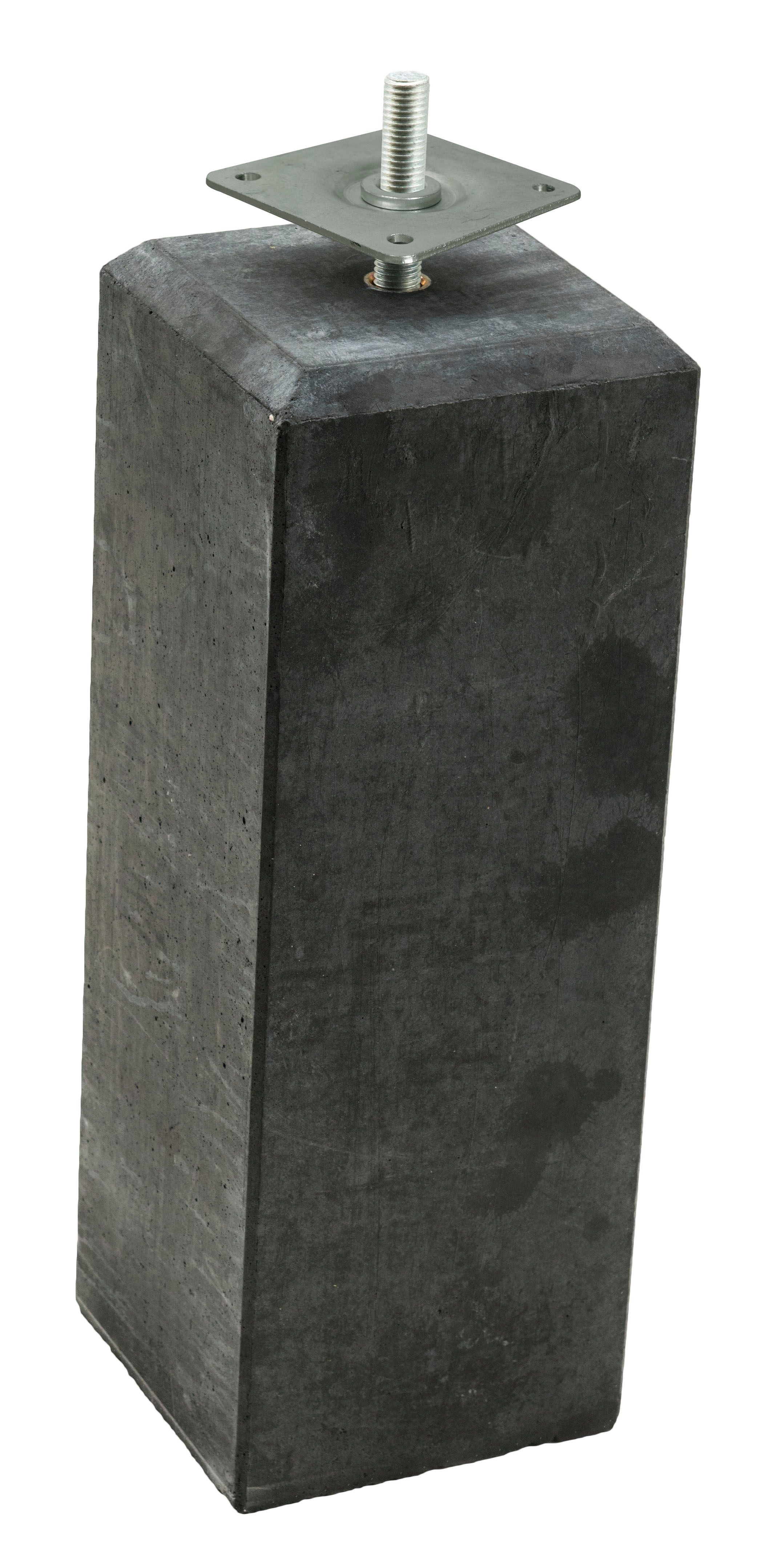 Betonpoer L, 18x18x50cm, recht, schroefdraad M20, antraciet (1001204)