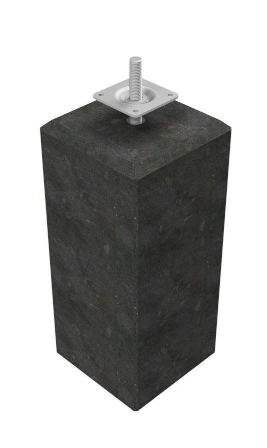 Betonpoer XL 22x22x40cm incl. huls M20 antraciet (1058236)