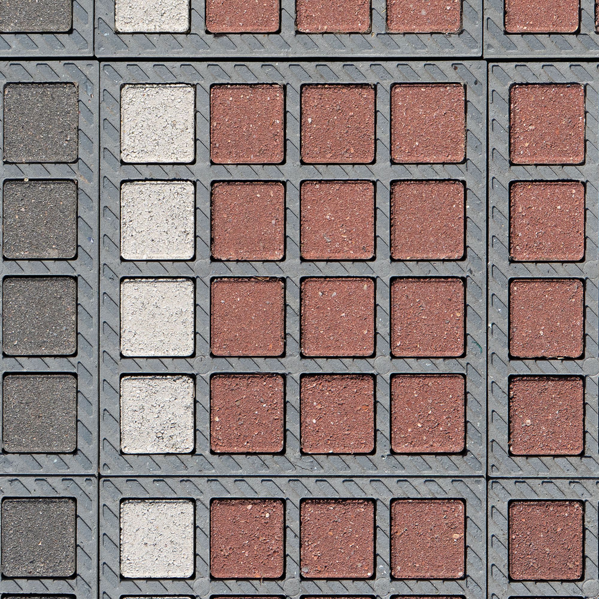 Betonsteen Eco Grates 7,4x7,4x4,8cm Rood