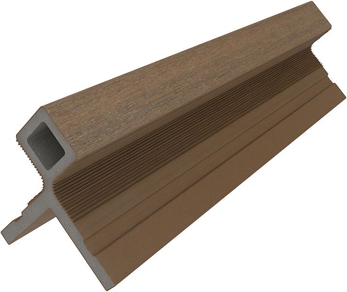 NewTechWood composiet co-extrusie hoekprofiel castellation t.b.v. wand bekleding, 7x8x300cm, Teak