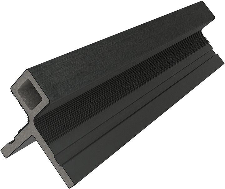 NewTechWood composiet co-extrusie hoekprofiel castellation t.b.v. wand bekleding, 7x8x300cm, Zwart