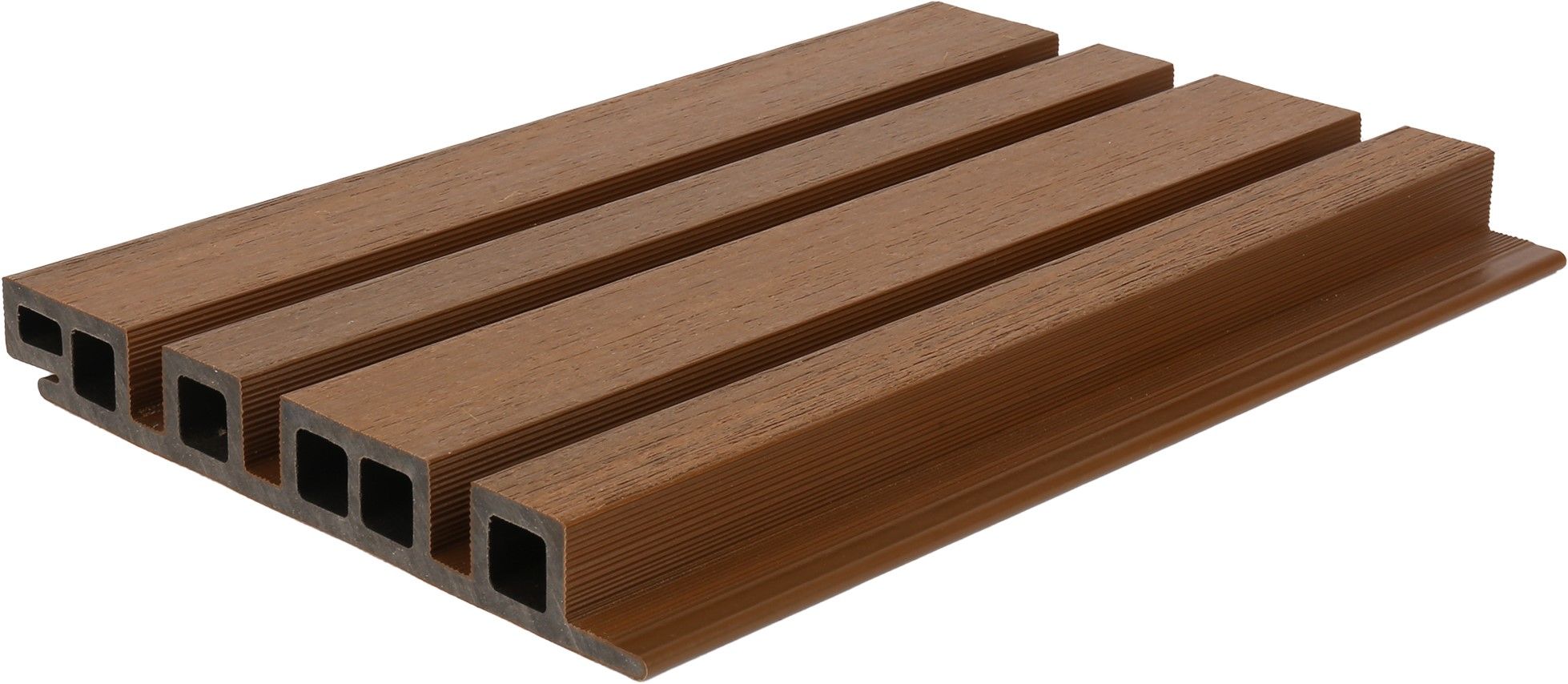 NewTechWood composiet co-extrusie wand bekleding castellation 4325 profiel, 2,5x19,6x290cm, Teak
