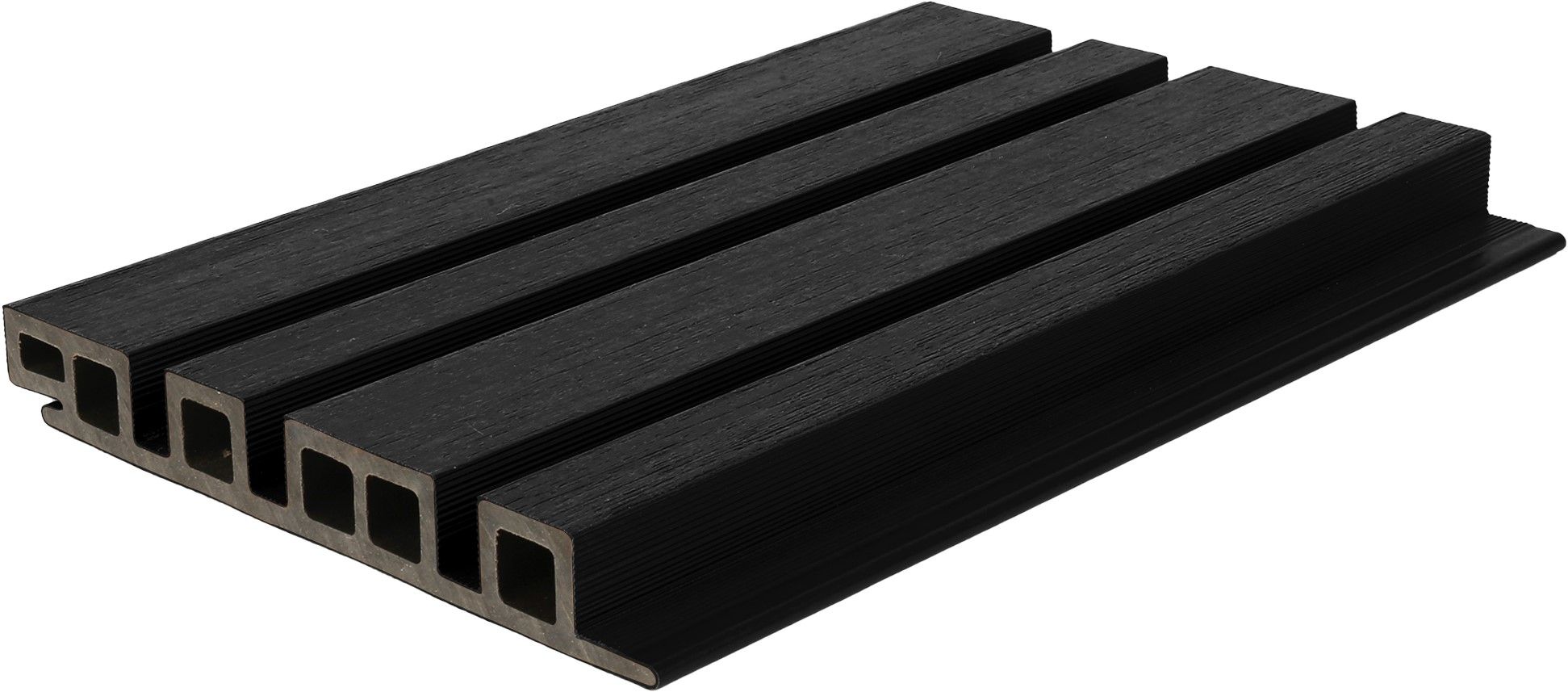 NewTechWood composiet co-extrusie wand bekleding castellation 4325 profiel, 2,5x19,6x290cm, Zwart