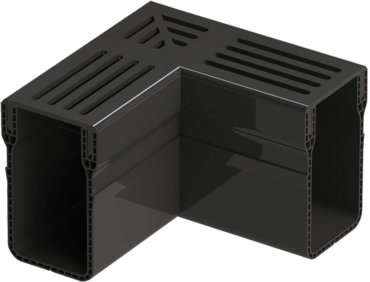 Garden Drain hoekstuk Zwart