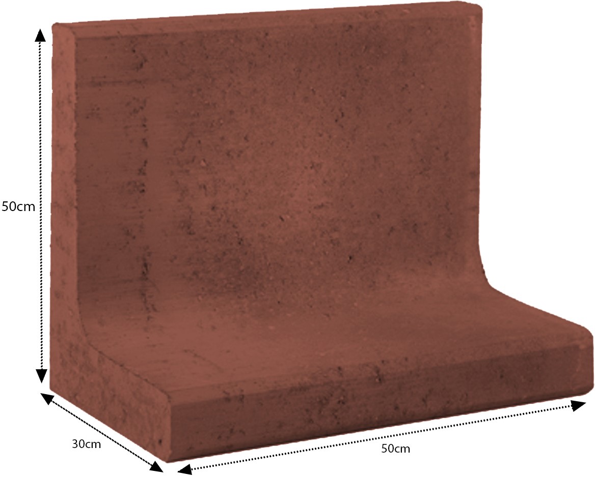 L-Element 50x30x50cm Corten