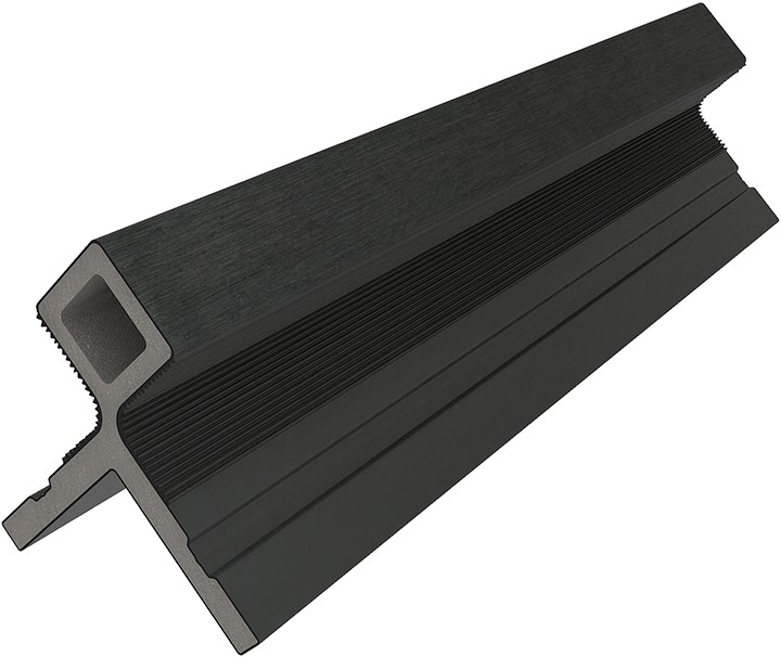NewTechWood composiet co-extrusie hoekprofiel castellation t.b.v. wand bekleding 7x8x300cm Zwart